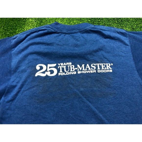 Vintage 90s Quality Built With Pride Men's Single Stitch Tee Size Medium Blue US - Picture 8 of 8